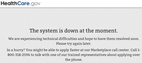 HealthCare.Gov Down as Kathleen Sebelius Testifies