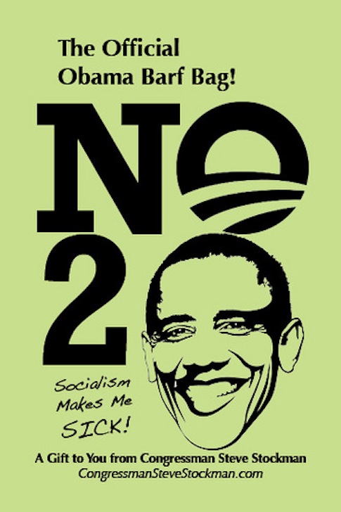 Steve Stockman Sells Obama Barf Bags