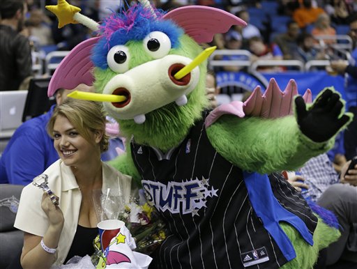 Stuff the Magic Mascot Got His Kate Upton Proposal All Wrong