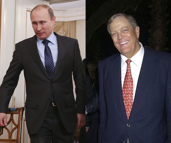 Who's the Greater Threat to America: Vladimir Putin? Or David Koch?