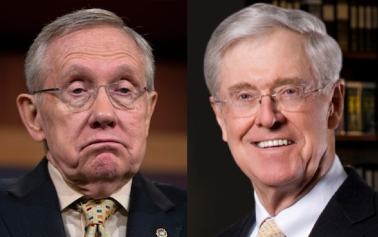Charles Koch Leads Harry Reid in Potential 2016 Matchup