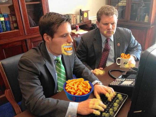 GOP Hits Back at DCCC Flack and 'Cheese Doodle' Fiend Who Called Iraq War Vet a Coward