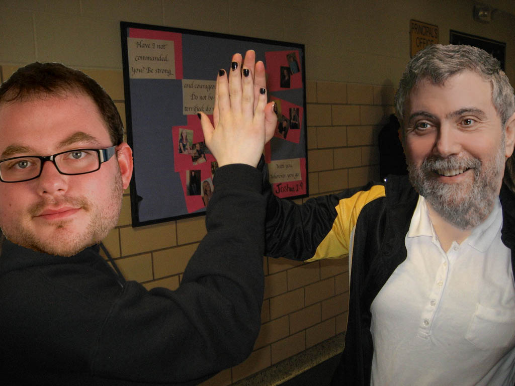 Left-Wing Wonk Bros Exchange High Fives on the Internet