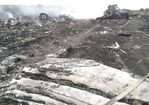 Burning Wreckage, Bodies Scattered After Airliner Crashes in Ukraine