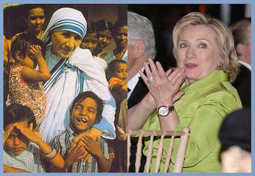 Hillary Clinton vs. Mother Teresa: Who Has Done More to Help the Poor?
