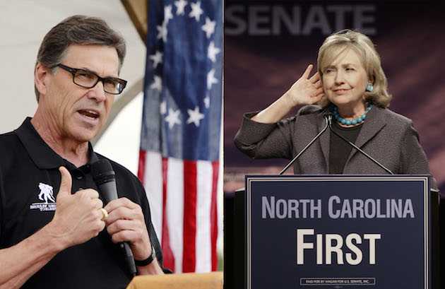 2016 Watch: Rick Perry Draws Larger Crowd than Hillary Clinton in North Carolina