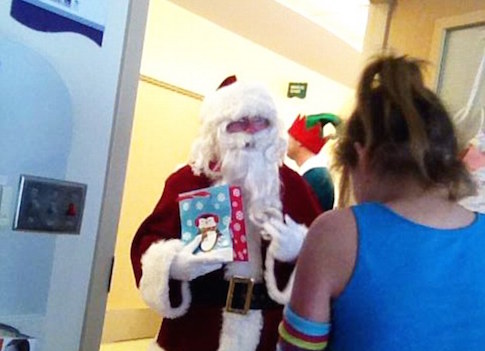 President George W. Bush Plays Santa at Children's Hospital in Dallas