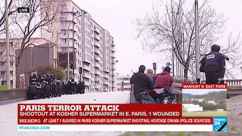 Hostage Taking at Paris Kosher Supermarket, One Wounded