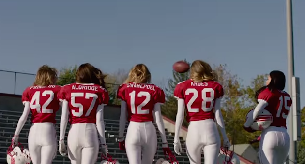 Victoria's Secret Angels Play Football
