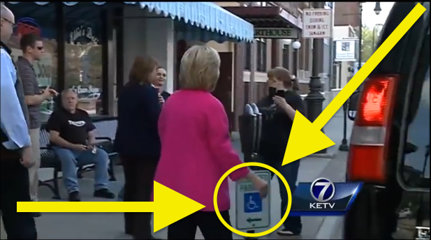 Hillary Clinton Parks Luxury Van in Handicapped Parking Spot In Desperate Appeal to Youth Voters