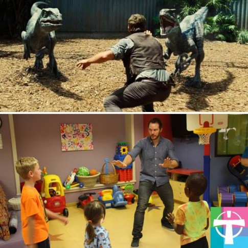 Chris Pratt Uses Raptor Training Skills to Help Sick Kids