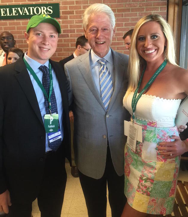 Bill Clinton Hung Out With a Former Redskins Cheerleader at the Belmont