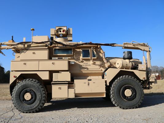 Army, Air Force Help Construct MRAP Adorned With ‘Zeus’ Laser and Robotic Arm