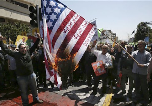 Iranians Burn US Flag, Chant ‘Death to Israel’
