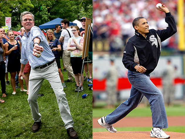 ANALYSIS: Jeb Bush Throws Baseball Like Normal American Man (Unlike Obama)