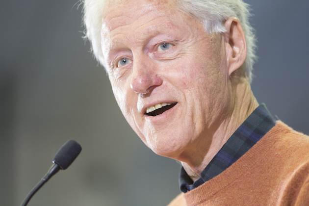 Bill Clinton Receives Compliment on Looks from Woman in Crowd