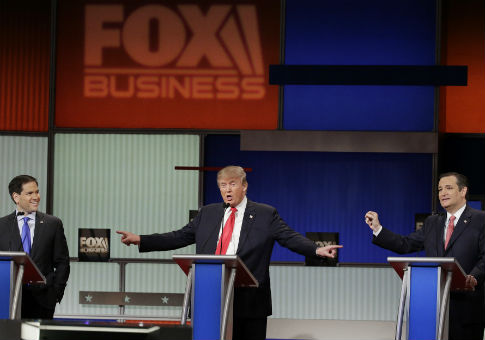 Attacks a Stand-In for Poll Numbers at GOP Debate