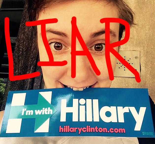 BUSTED: Lena Dunham Is a Liar (Just Like Hillary Clinton)