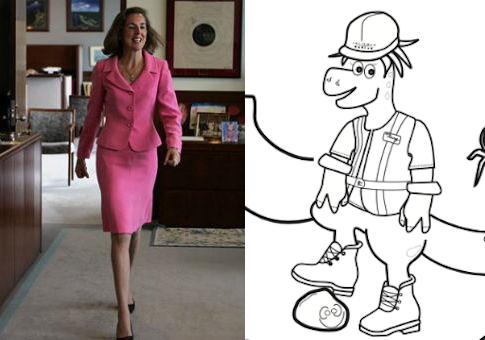 Katie McGinty Wins Support of Talisman Terry, the Friendly Fracosaurus