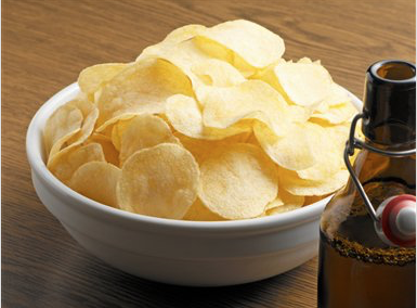 Beer, Chips Literally Collide
