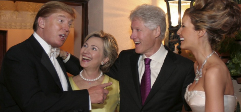 Picture of Clintons at Trump's Wedding Used by Sanders Campaign