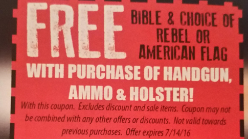 Gun Shop Gives Away Free Bible, Flag With Every Handgun Purchase