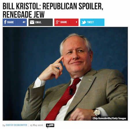 Jewish Pundit Denounces 'Renegade Jew' on Website Founded by Jewish Man