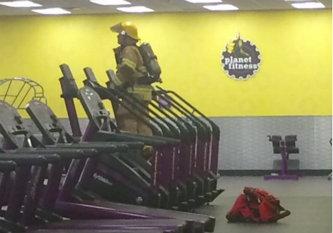 Firefighter in Full Turnout Gear Honors Fallen 9/11 Brothers