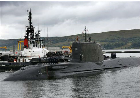 U.S. Ballistic Missile Submarine Docks in Scotland