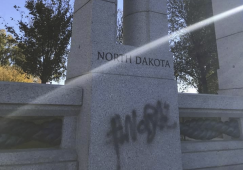 North Dakota WWII Monument Vandalized With Graffiti to Protest Disputed Pipeline
