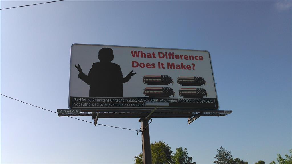 Super PAC Posts 25 Billboards Around Cincinnati Targeting Clinton over Benghazi