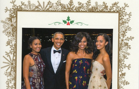 Obama Uses Photo of Himself for Christmas Card That Doesn't Say Christmas