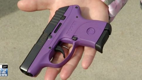 Woman's Purple Pistol Panics Pathetic Punk