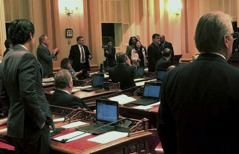 #ShePersisted, But Then Democrats Forcibly Removed Republican California Senator From Floor