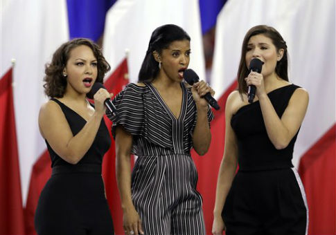 'Hamilton' Cast Members Alter Lyrics to 'America the Beautiful' at Super Bowl for Feminism