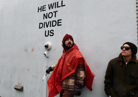 Shia LaBeouf's 'He Will Not Divide Us' Protest Shut Down at NYC Museum
