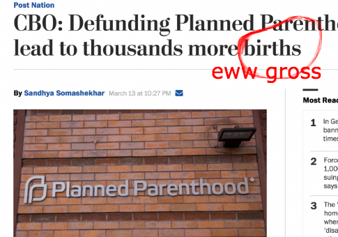 BREAKING: CBO Says Defunding Planned Parenthood Would Lead to More Births
