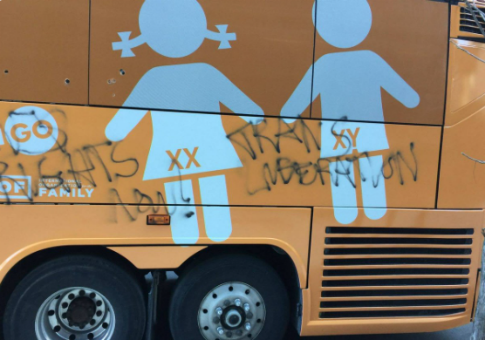 'Free Speech Bus' Vandalized, Defaced by NYC Trans Activists