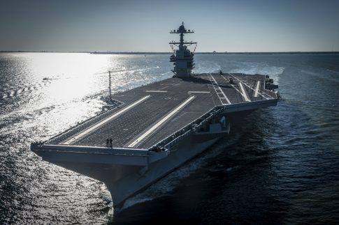 America's Newest Aircraft Carrier USS Gerald R. Ford Begins Sea Trials