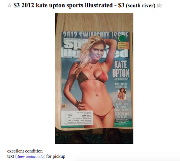 NEWS: New Jersey Man Selling Kate Upton's First SI Swimsuit Cover For $3