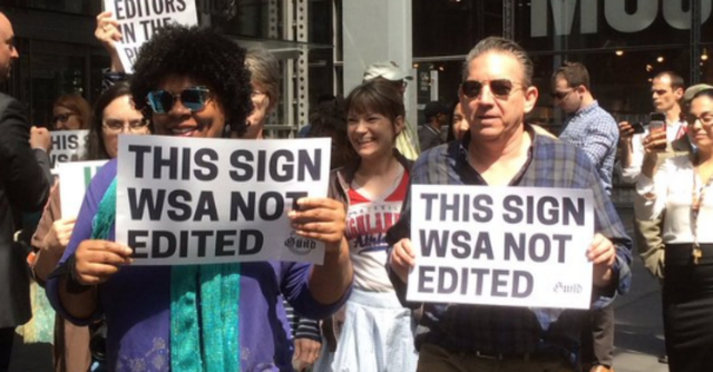 New York Times Employees Walked Out of Work and Took to the Streets: "No Editors, No Peace"