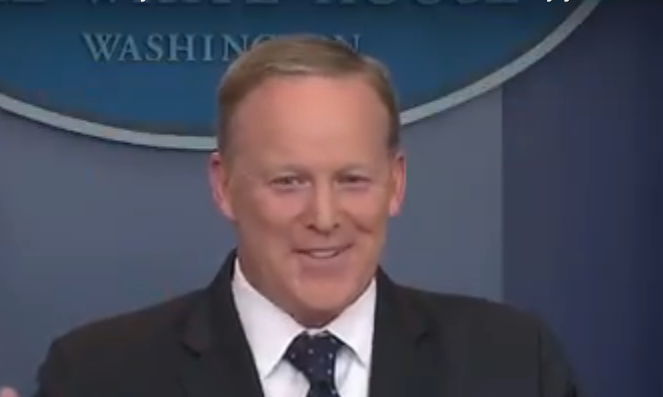 Spicer Asked If He's Out a Press Sec and His Facial Expression Says More Than His Words