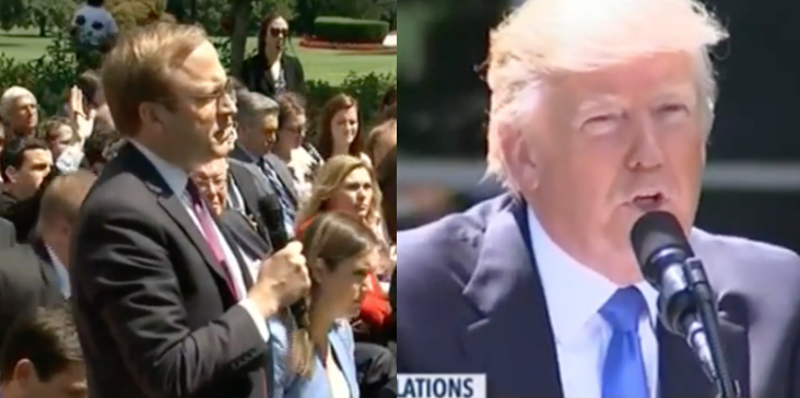 Trump Responded to Reporters' Shouted Questions About Tapes. And They're Going to Be 'Disappointed'