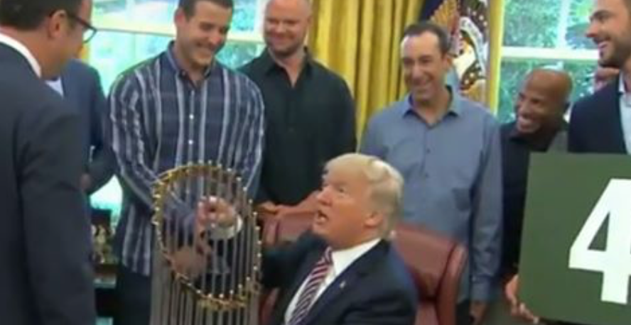 Reporter Asks Trump About Chuck Schumer During Cubs Visit. The President Absolutely Buries Him...