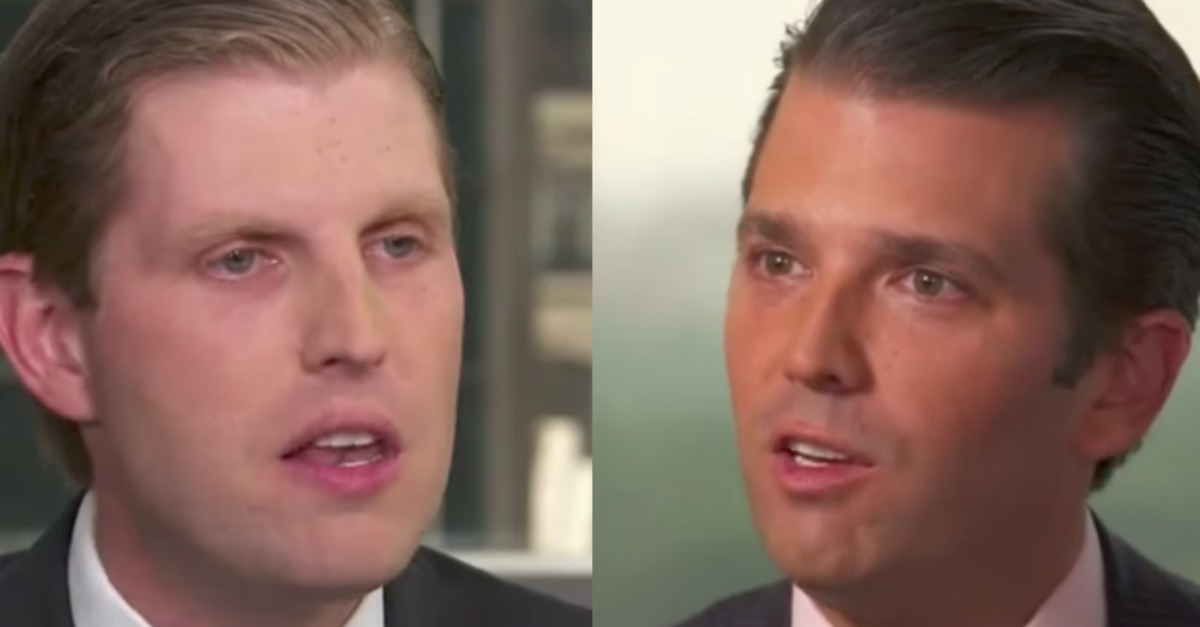 Trump Kids Rip Russia Investigation as a Hoax, Witch Hunt