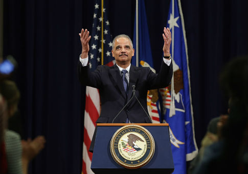Eric Holder Rallies Liberal Lawyers Against Trump in San Fran: 'You Can't Just Curl Up in the Fetal Position'