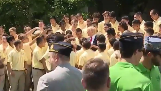Trump Makes a Comment About the Media That Makes the American Legion Boys Erupt