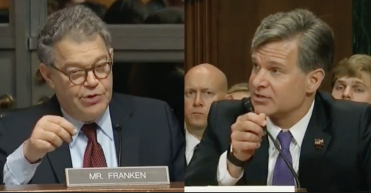 Franken Finishes Grilling Trump Nominee for FBI Director and Unloads an Unexpected Statement