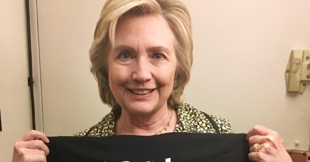Latest Photo Tweeted by Hillary Shows She Still Can't Let Go of Trump's Words About Her During Election