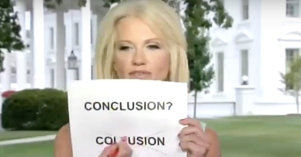 Conway Being Interviewed on Fox When Suddenly She Pulls Out Props to Spell a Message to the Media